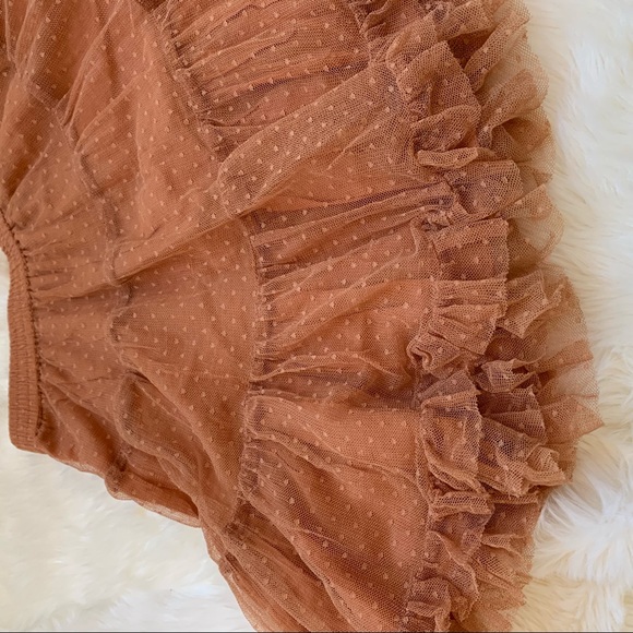 Forever 21 skirt tulle ruffle dusty pink - Picture 2 of 5